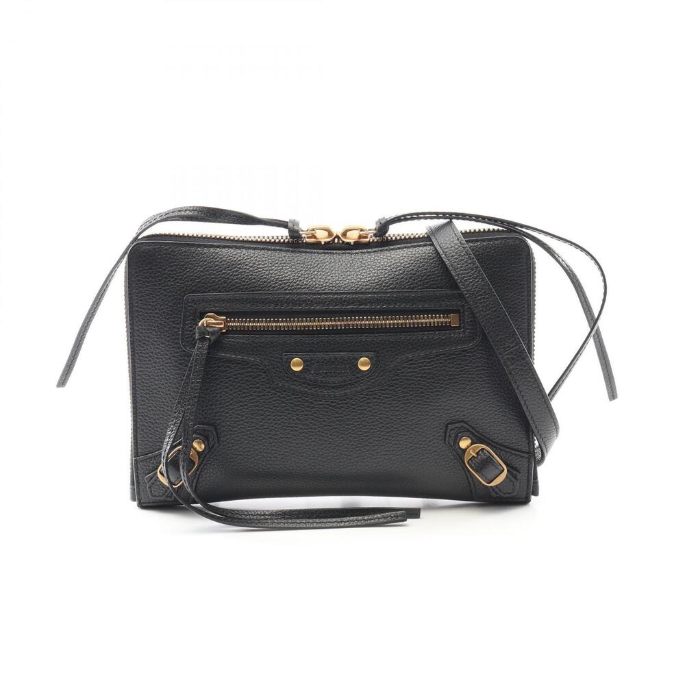 Balenciaga Neo City Shoulder Bag Leather Black